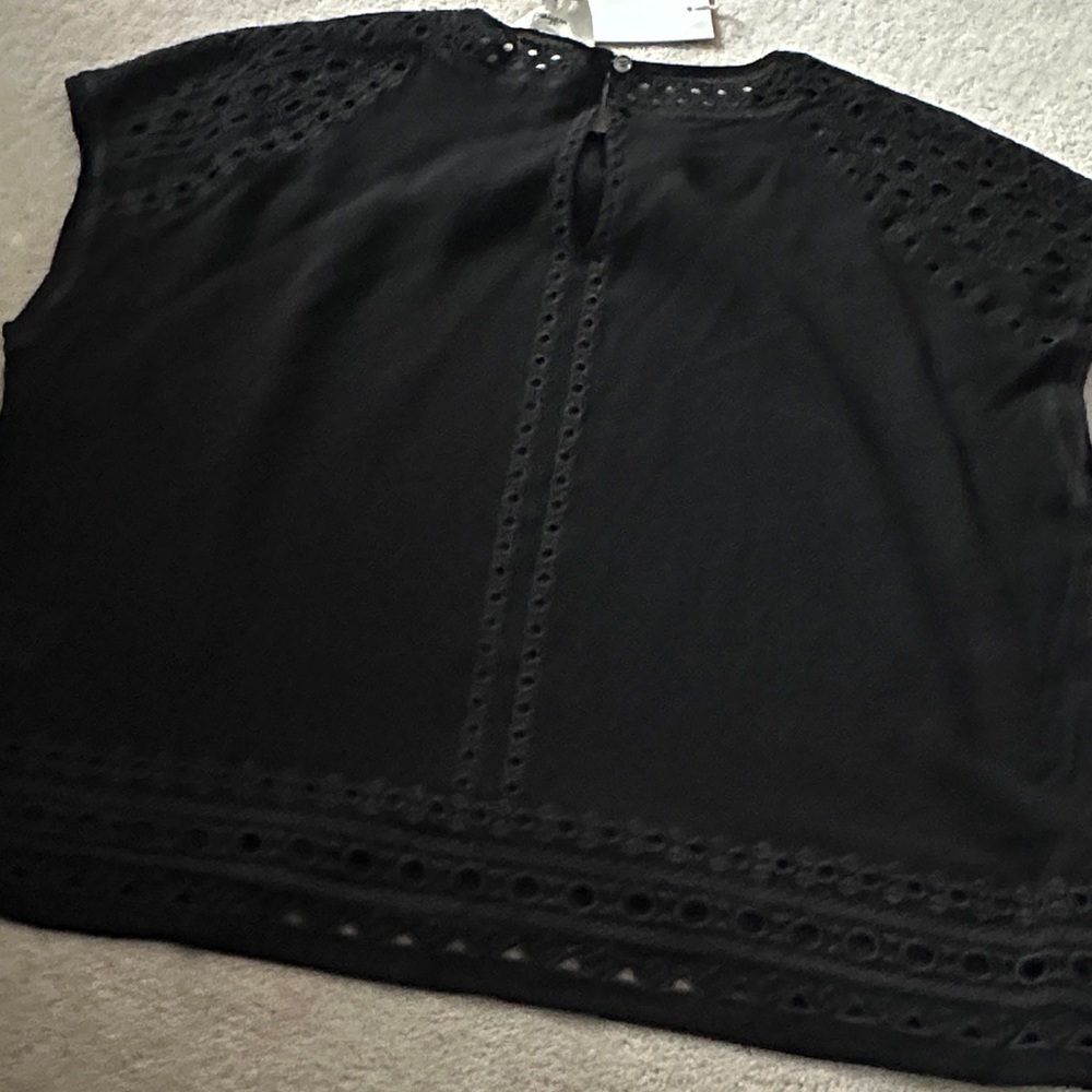 Aritzia Black Lace-Trim Cap Sleeve Top! - Picture 9 of 9
